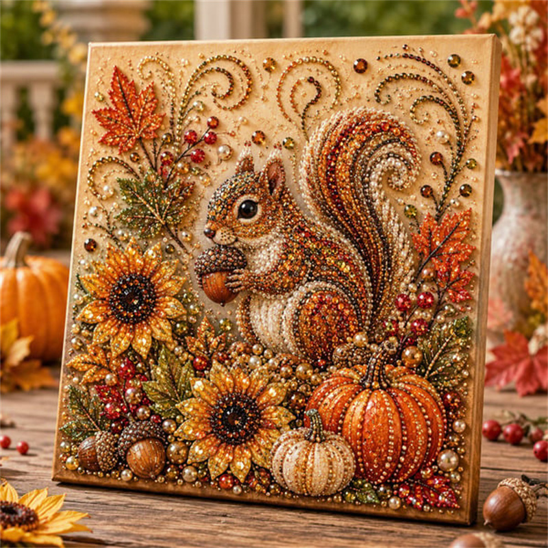 Art And Craft Autumn - Autumn Diamond Pearl Painting Kit Fall