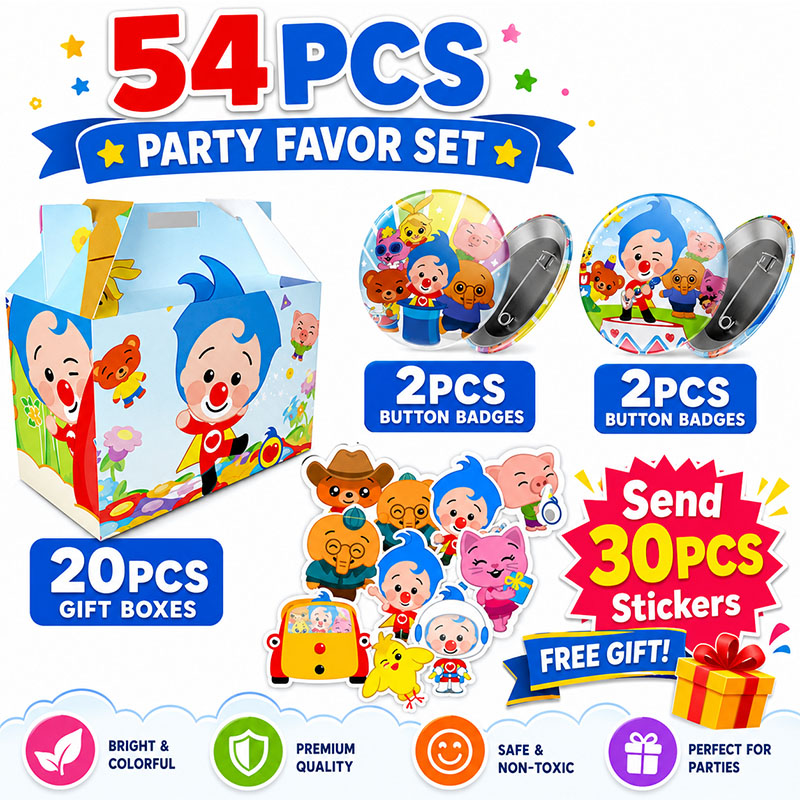 Art Craft Birthday Party - PLIM Cartoon Pattern Paper box Brooch