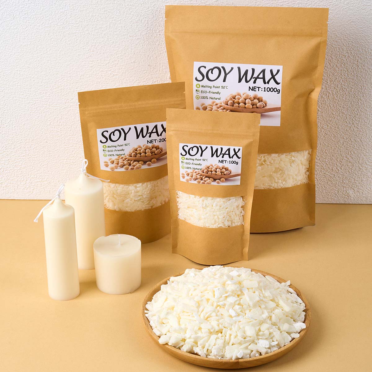 Candle Making Wax - 1 Pounds Pure White Soy Wax