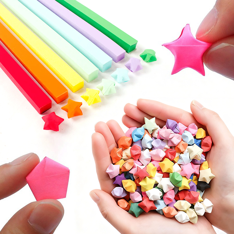 Origami Paper Set - 540Sheets/Pack Colorful Star Paper DIY Double