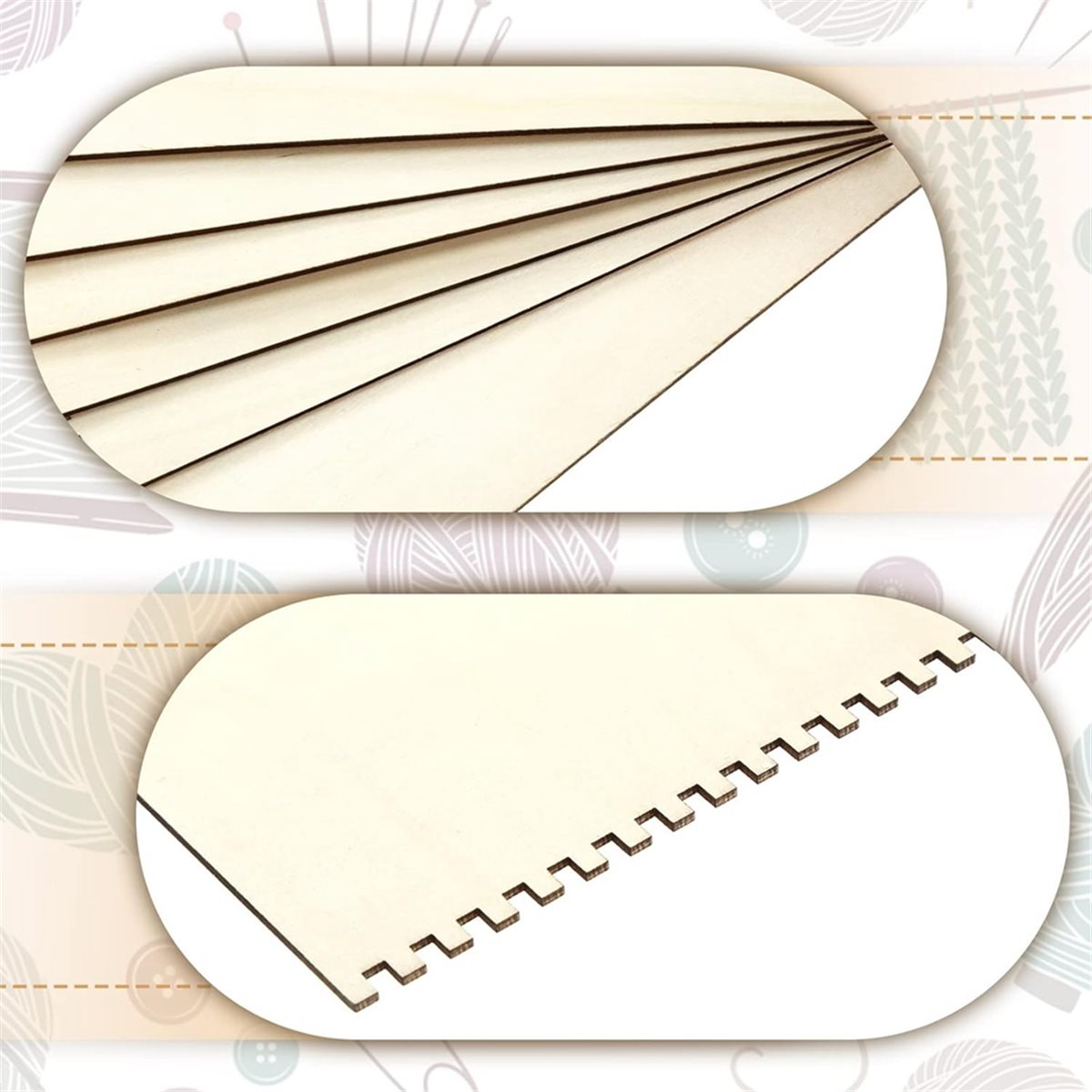 18 Pcs Beginners Wooden Notche - огляд і ціна Art Craft Kids