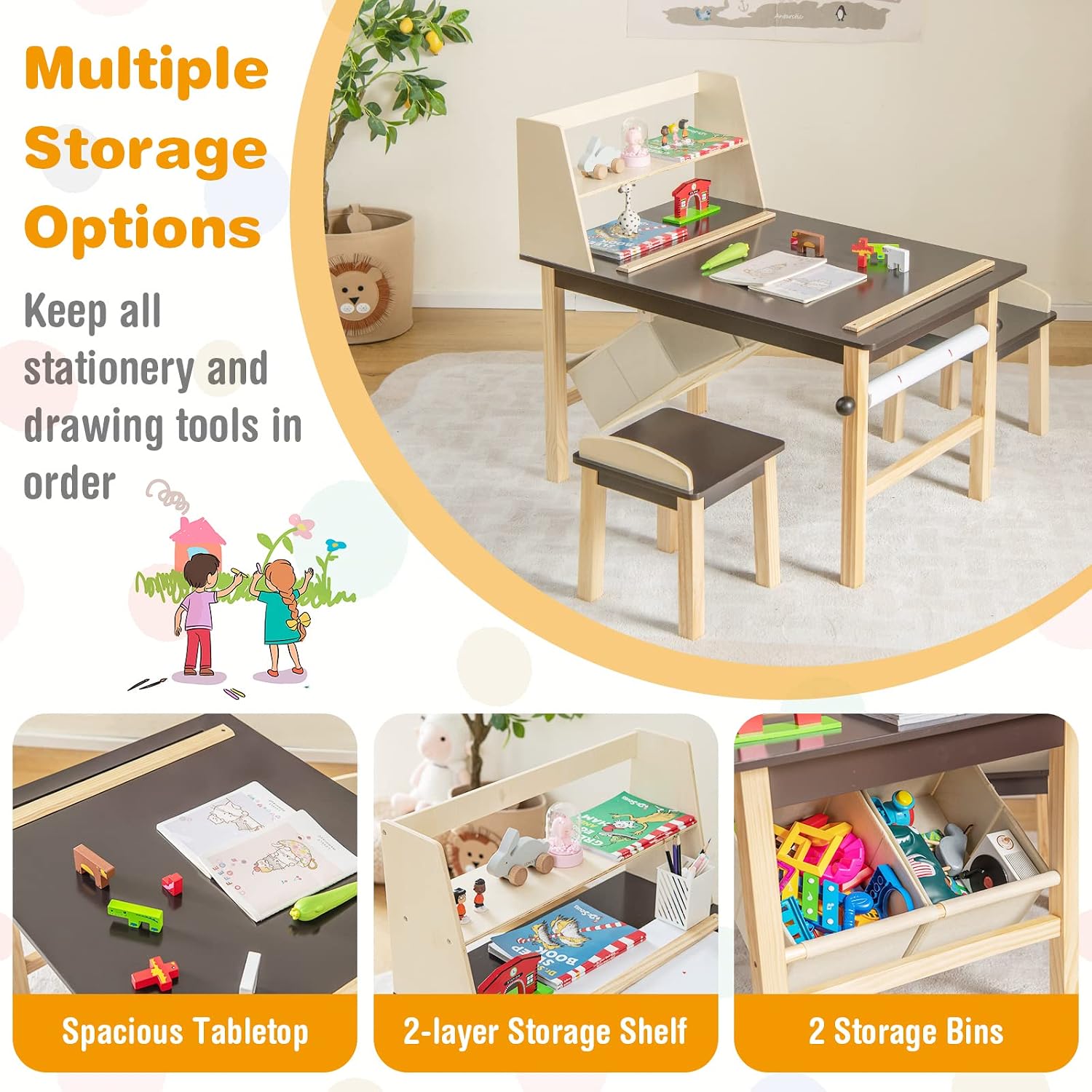 Kids Art Table and Chair Set,  - огляд і ціна Art Craft 2 Year Olds