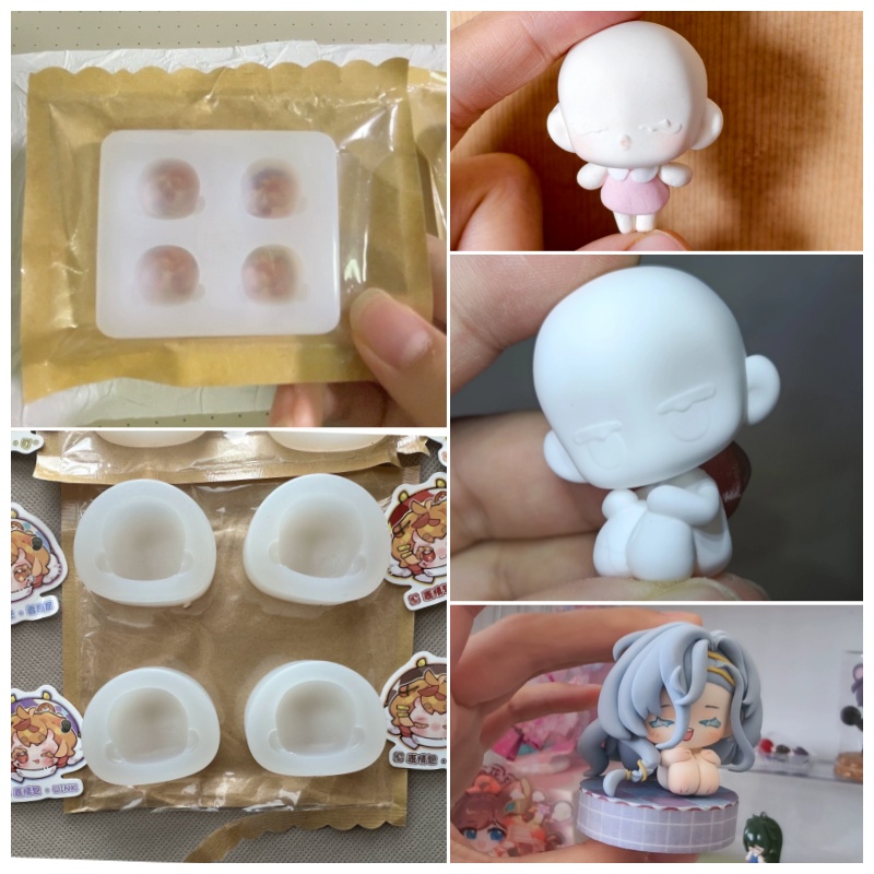 Q Version Doll Face Silicone M - огляд і ціна Air Dry Clay