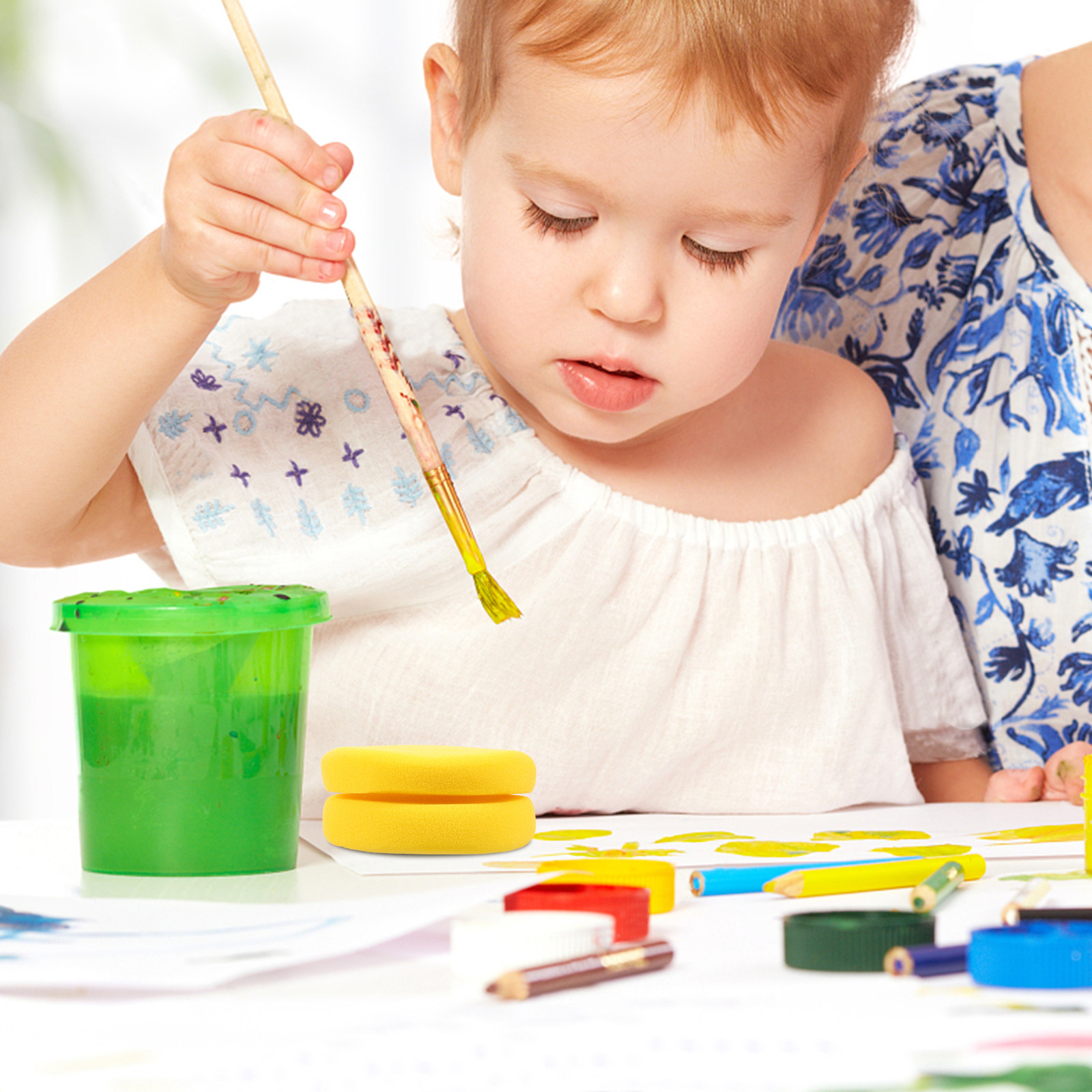 2Pcs Painting Sponge Round DIY - огляд і ціна Art Craft Class