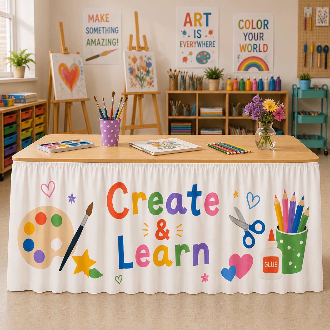 1 tablecloth table skirt, crea - огляд і ціна Art Craft Class