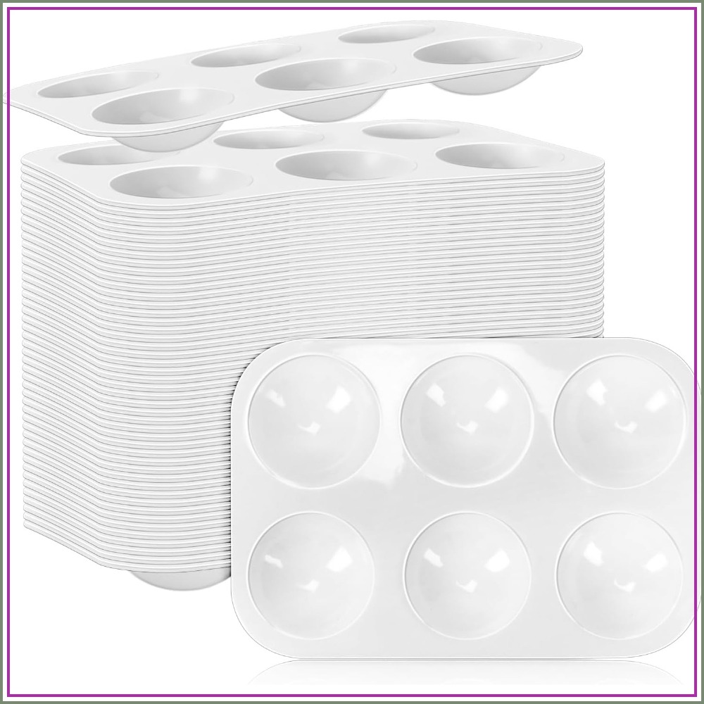 50 Pack 6-Well Plastic Paint P - огляд і ціна Art Craft Class