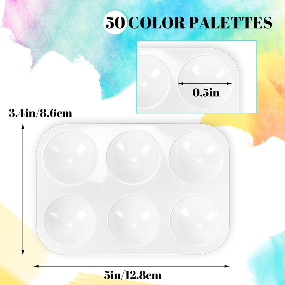 50 Pack 6-Well Plastic Paint P - огляд і ціна Art Craft Class