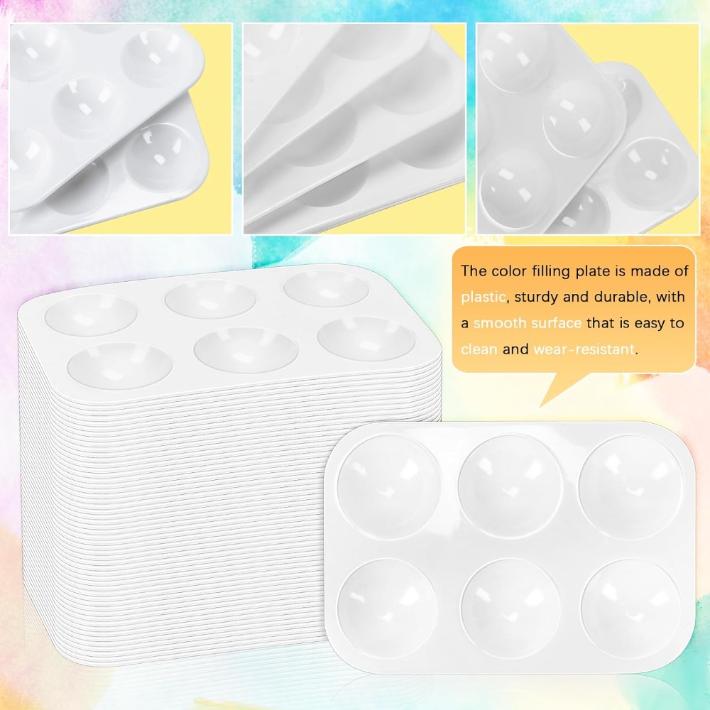 50 Pack 6-Well Plastic Paint P - огляд і ціна Art Craft Class