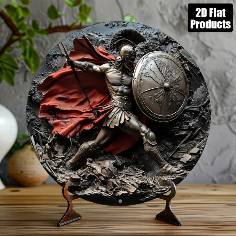 Spartan Warrior Round Metal Al - огляд і ціна Art Craft Kitchen