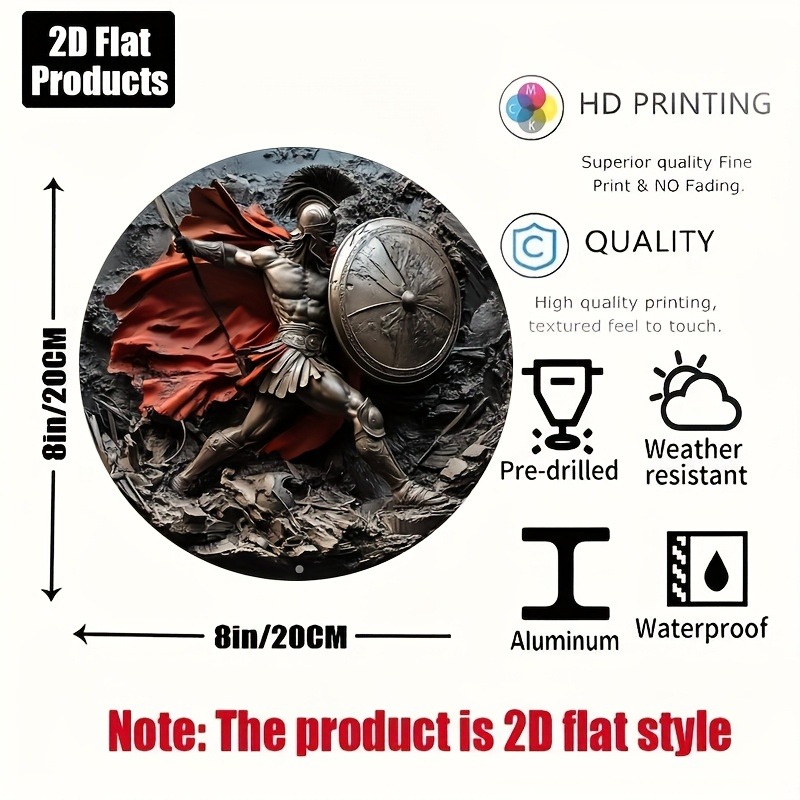 Spartan Warrior Round Metal Al - огляд і ціна Art Craft Kitchen