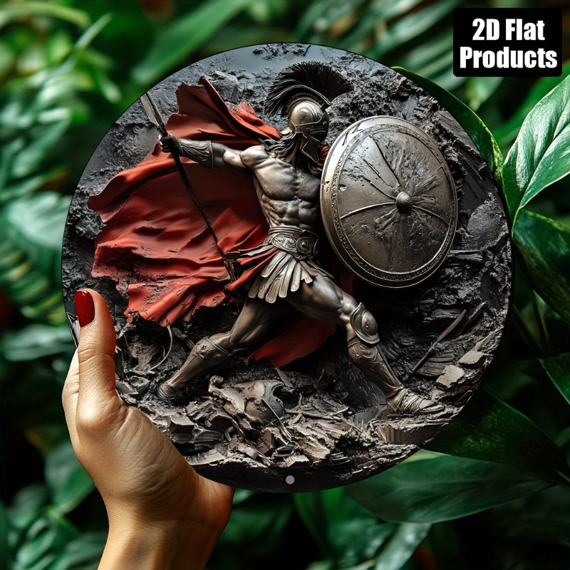 Spartan Warrior Round Metal Al - огляд і ціна Art Craft Kitchen