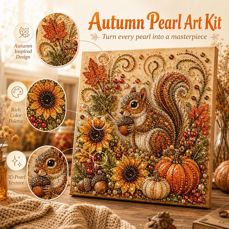 Autumn Painting Pearl Art DIY  - огляд і ціна Art And Craft Autumn