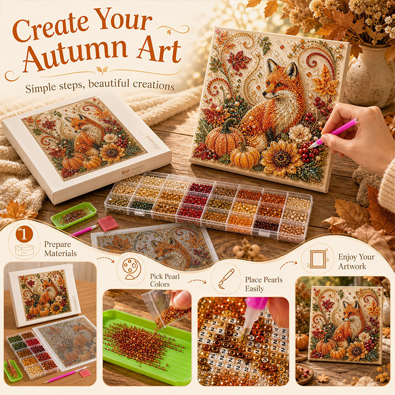Autumn Pearl Painting Kit Cute - огляд і ціна Art And Craft Autumn