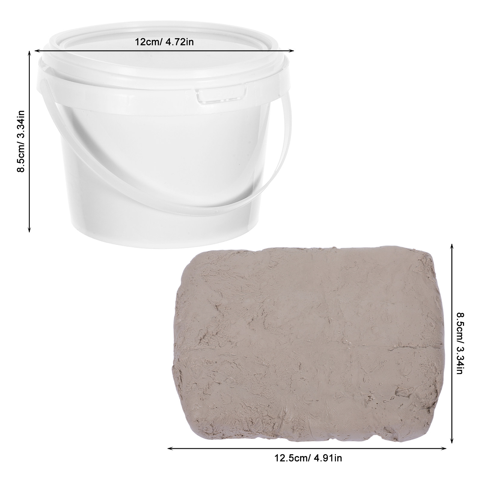 1Set Air Dry Clay White Bucket - огляд і ціна Air Dry Clay