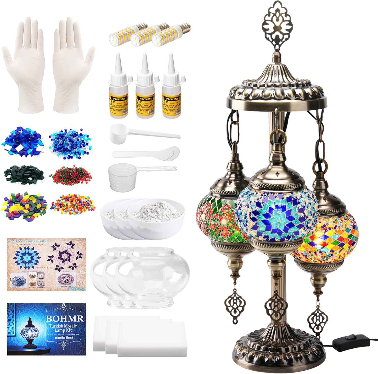 DIY 3 Globe Turkish Mosaic Lam - огляд і ціна Art Craft Kit