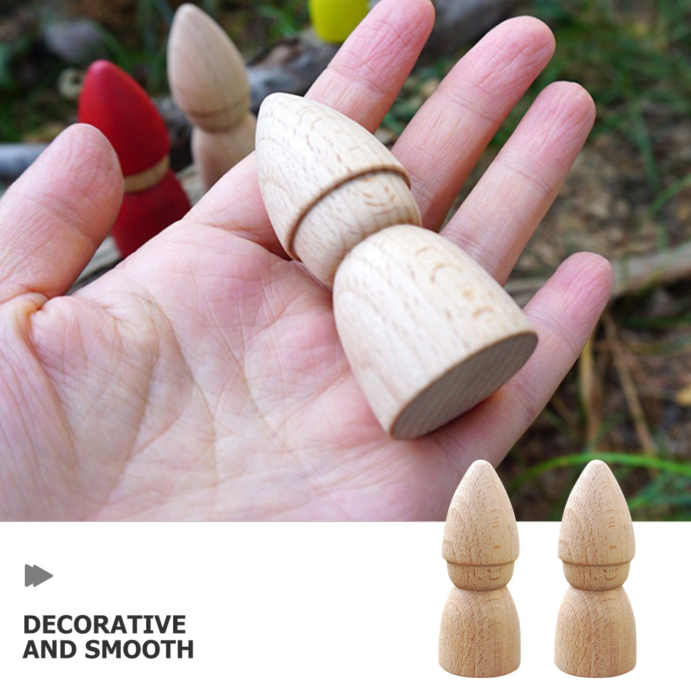 6Pcs Wooden Peg People Unpaint - огляд і ціна Art Craft Kit