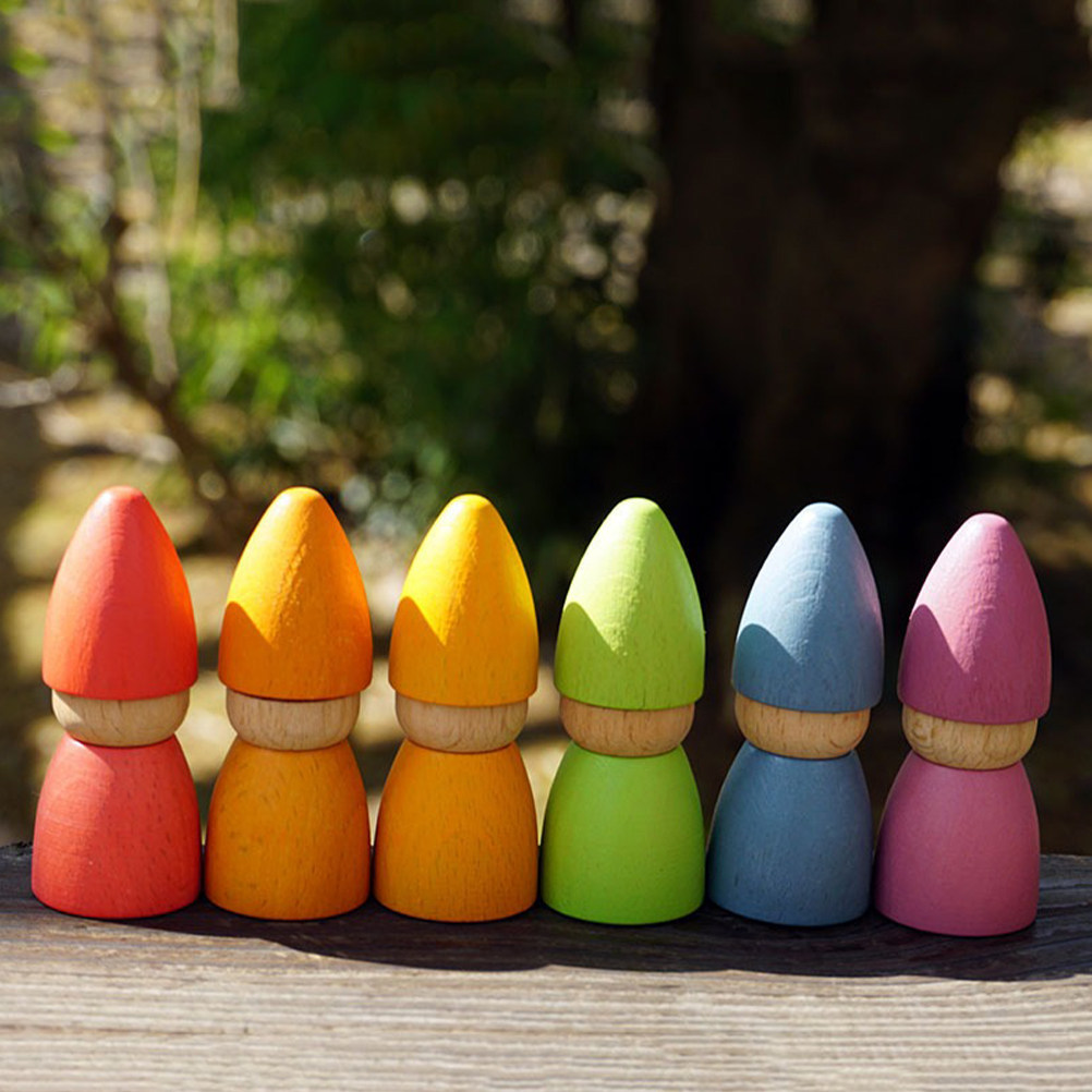 6Pcs Wooden Peg People Unpaint - огляд і ціна Art Craft Kit