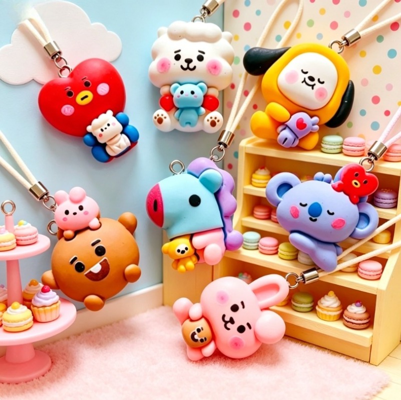 7pcs BT21 Resin Cartoon Charm  - огляд і ціна Art Craft Market