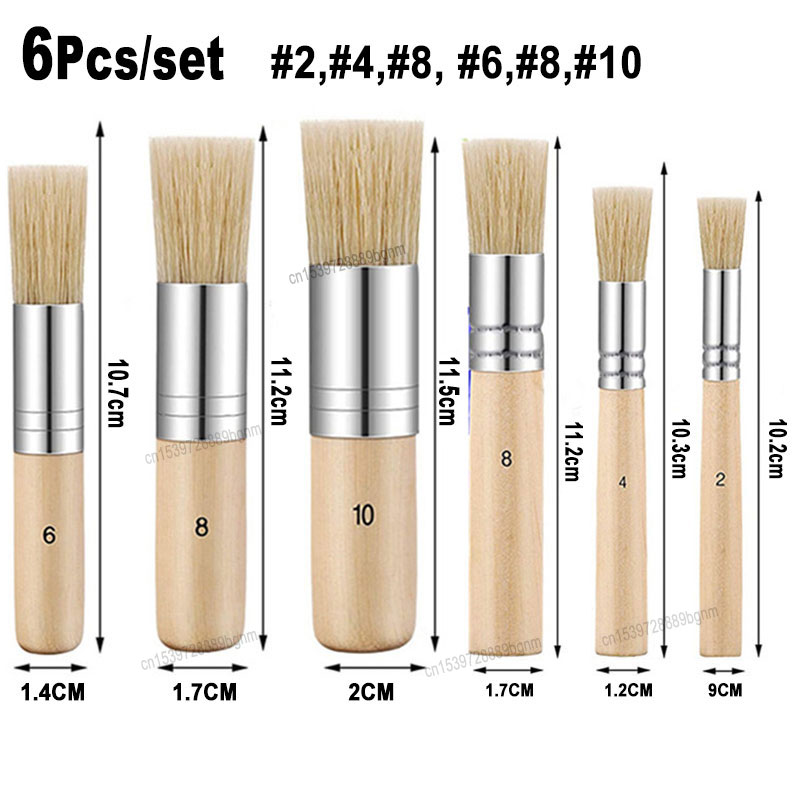 3/6Pcs Bristle Hair Stencil Pa - огляд і ціна Art Craft 2 Year Olds