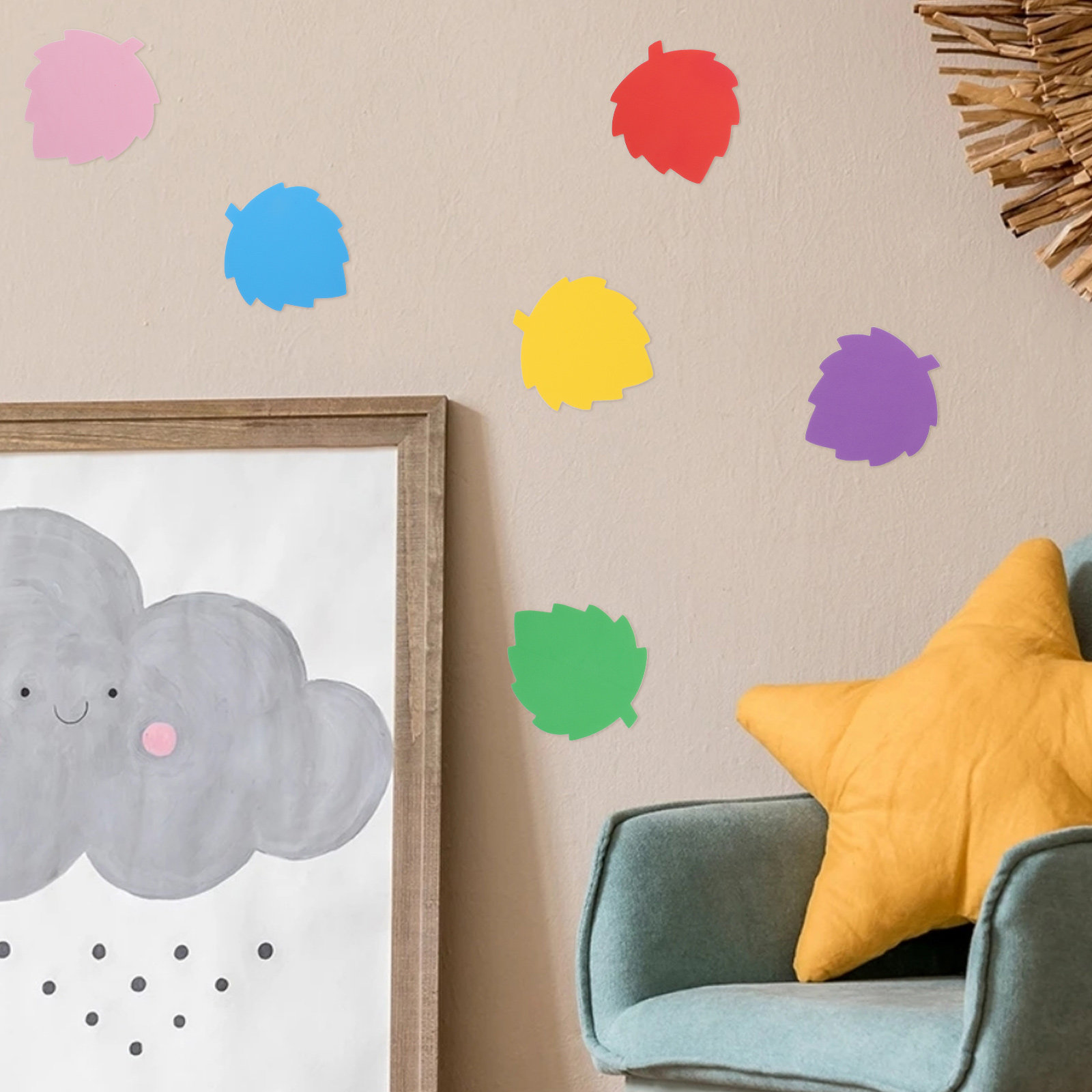 72Pcs Colorful Foam Leaf Shape - огляд і ціна Art Craft Kids