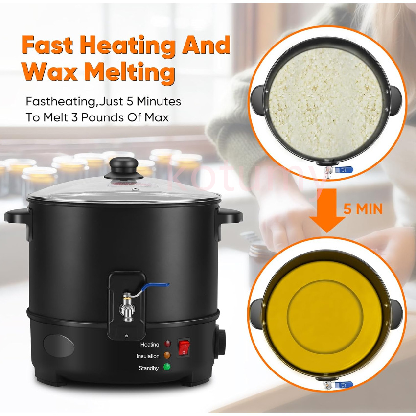 EU US Plug Electric Melting Ca - огляд і ціна Candle Making Wax