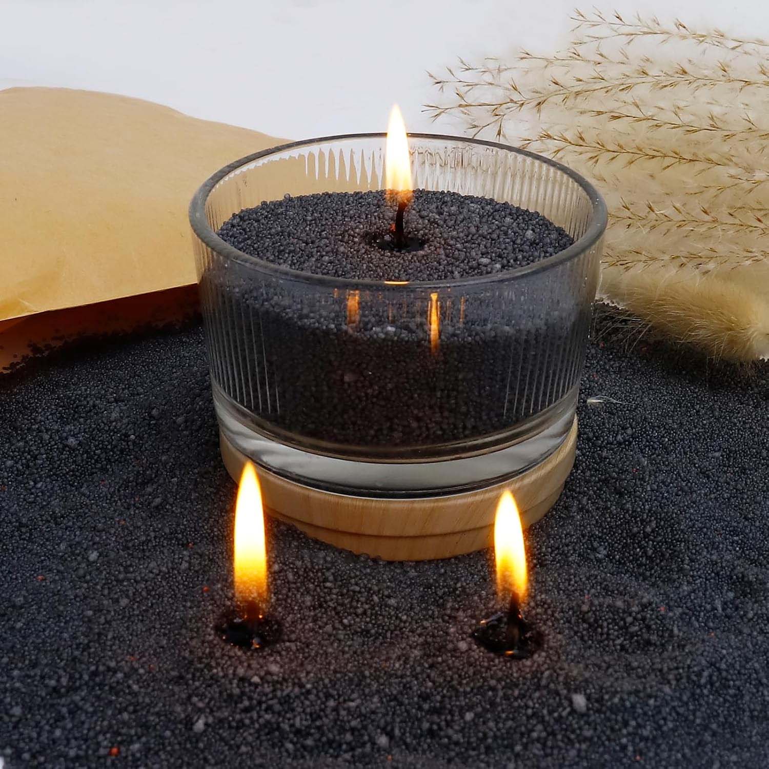 Black Candle Sand with Wick, 2 - огляд і ціна Candle Making Wax
