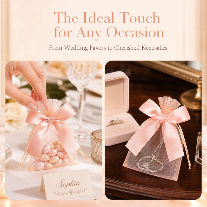 10/20pcs Pink Bow Gift Bags Tr - огляд і ціна Art Craft Birthday Party