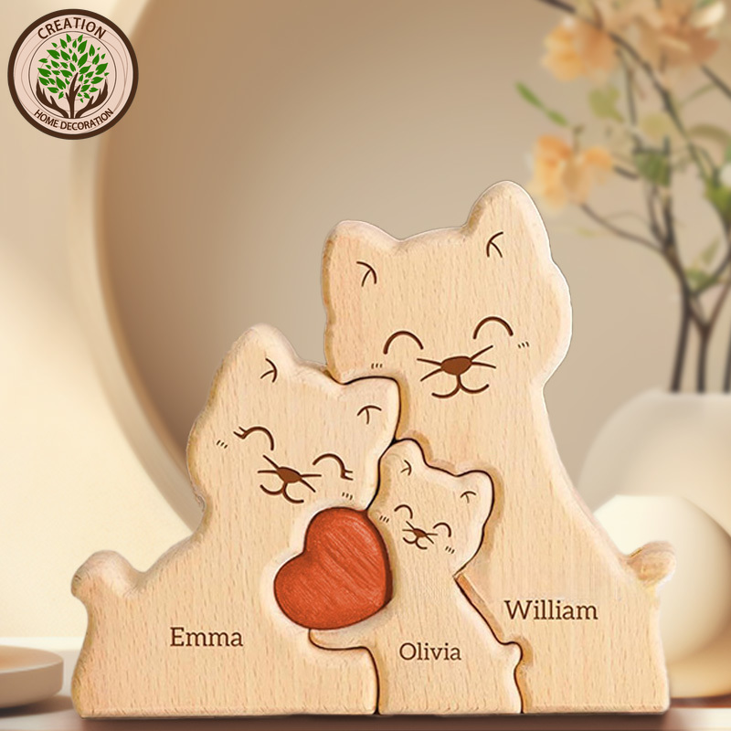 Wooden Cat Art Puzzle Warm Fam - огляд і ціна Art Craft 2 Year Olds