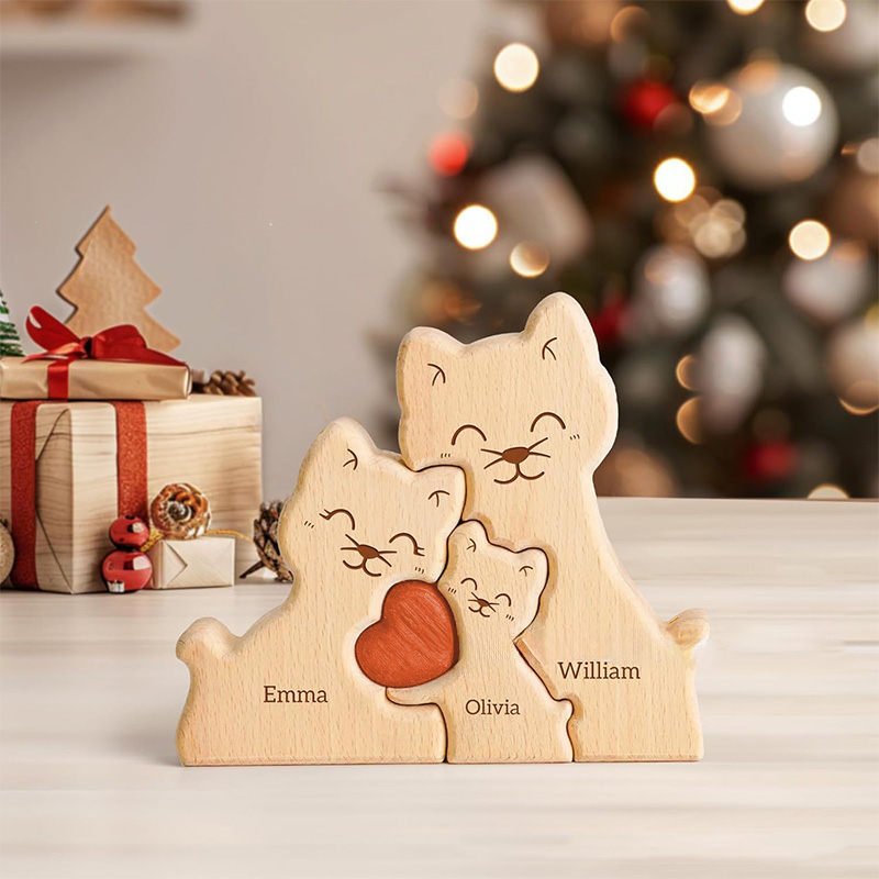 Wooden Cat Art Puzzle Warm Fam - огляд і ціна Art Craft 2 Year Olds