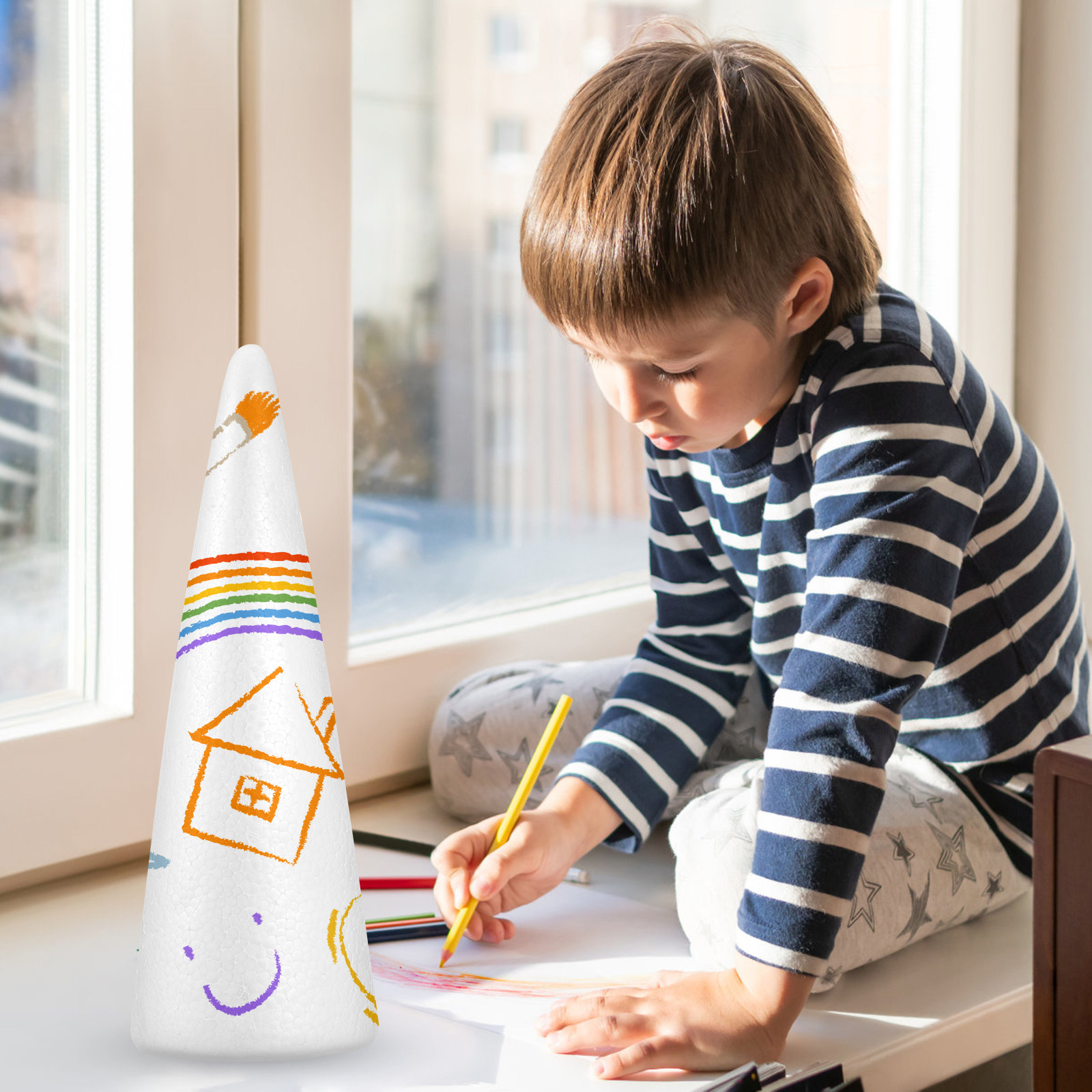 2Pcs Christmas Foam Cones Craf - огляд і ціна Art Craft Kids